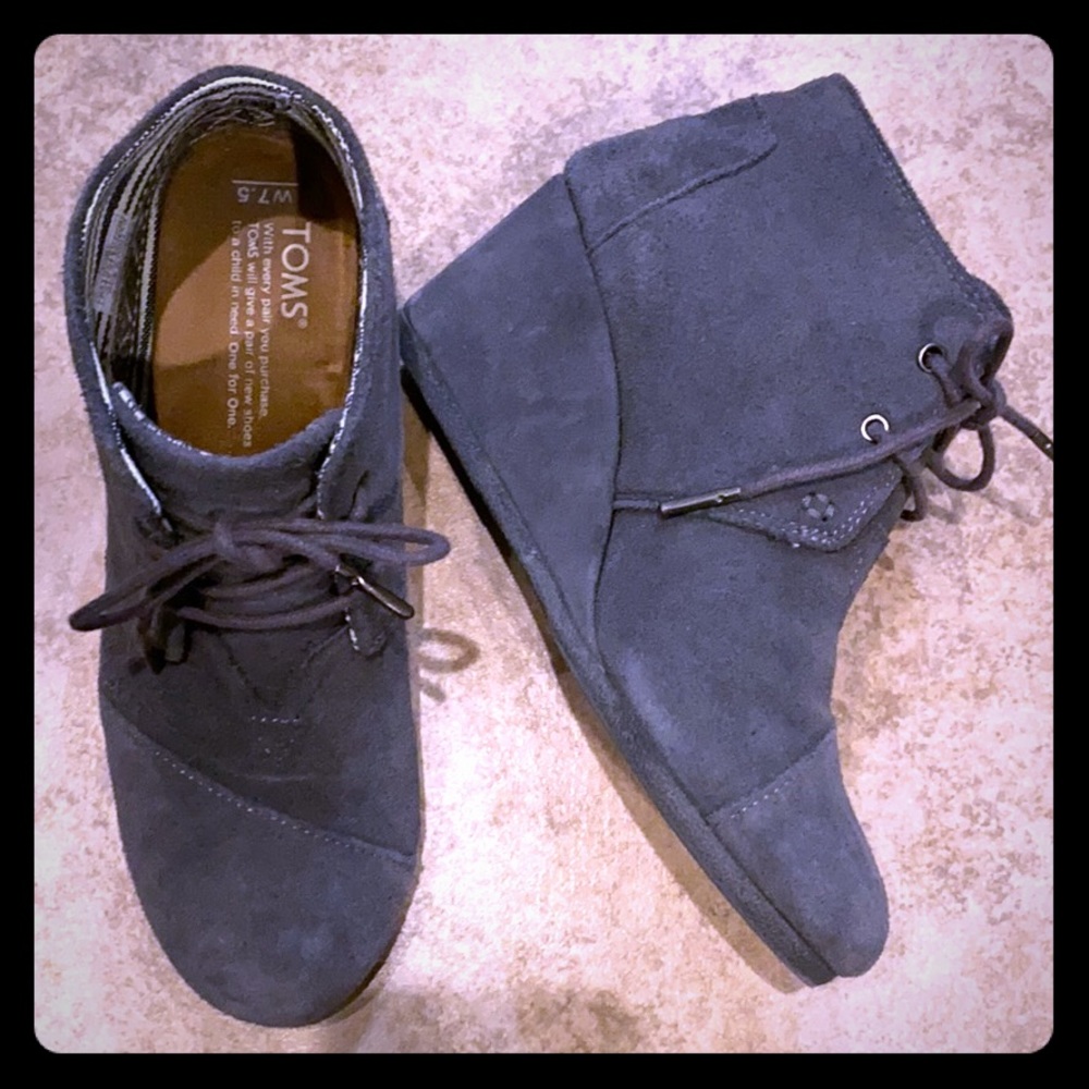Toms wedge bootie